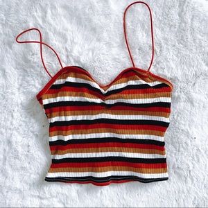 Urban Outfitters Crop Striped Tank